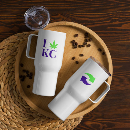 "I Smoke KC / Refresh Logo" (Travel mug with a handle)