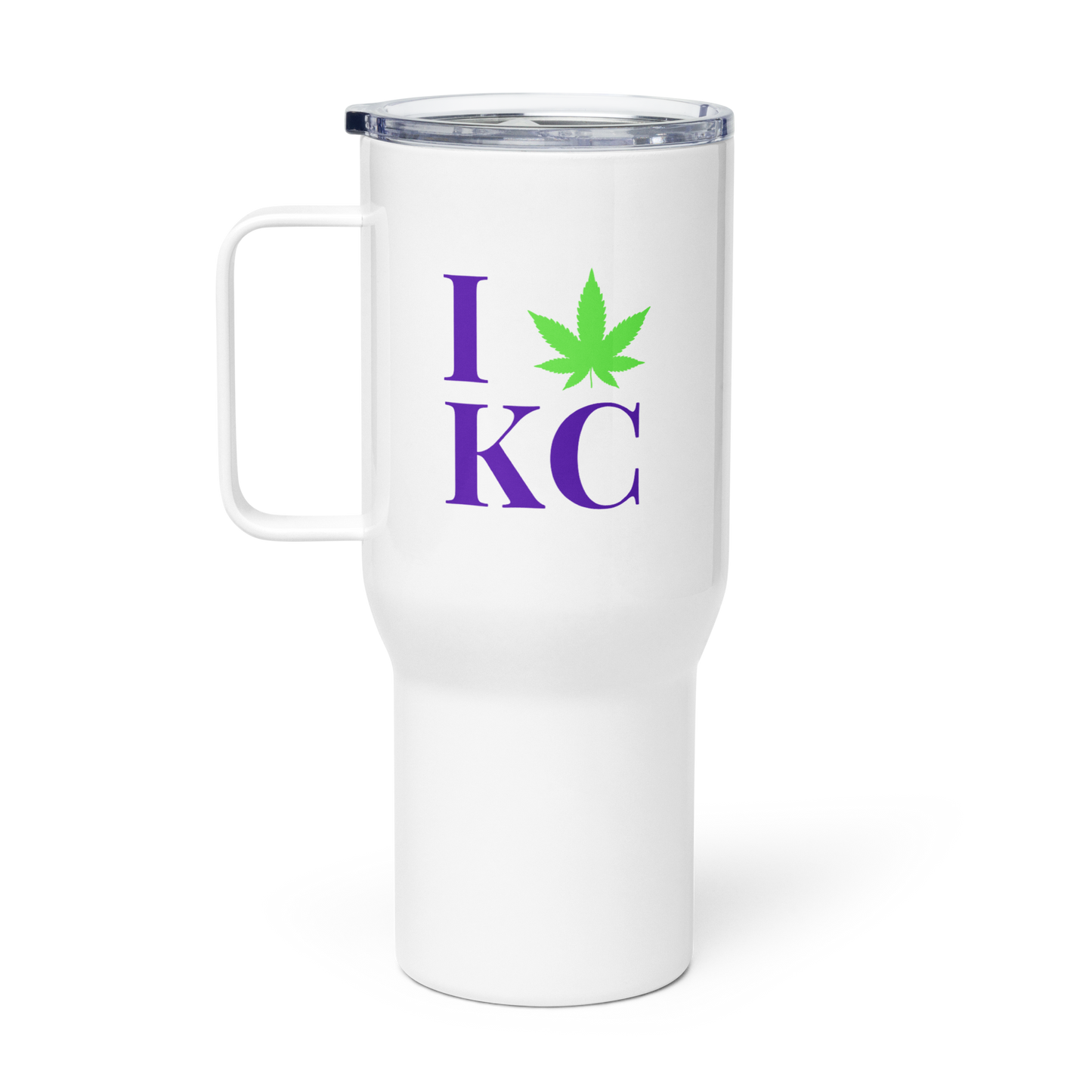 "I Smoke KC / Refresh Logo" (Travel mug with a handle)